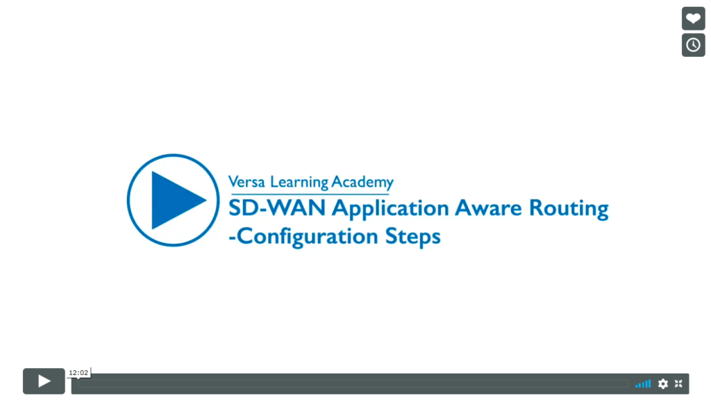 SD-WAN Application Aware Routing-Configuration Steps