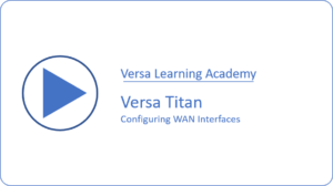 Versa Titan Configuring WAN Interfaces
