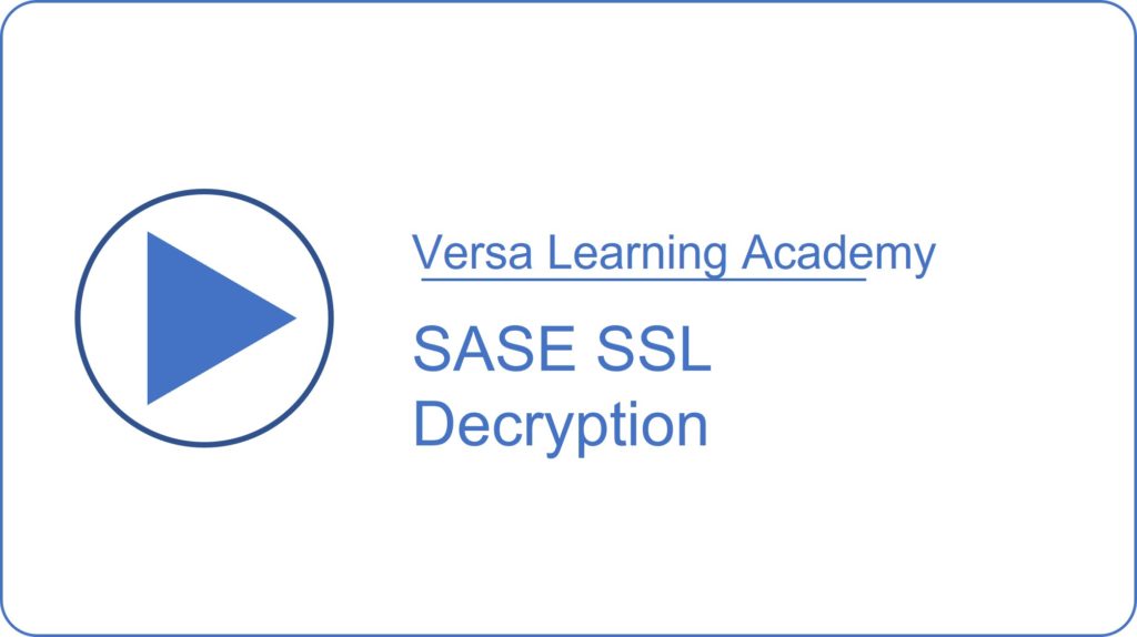 SASE SSL Decryption