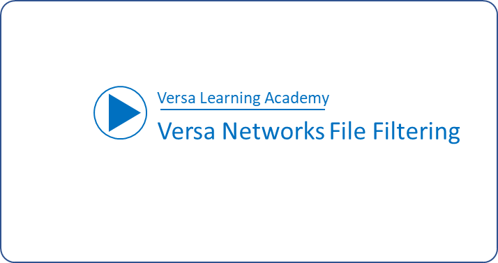 Versa Networks File Filtering