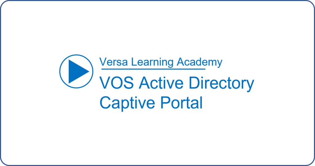 VOS Active Directory Captive Portal
