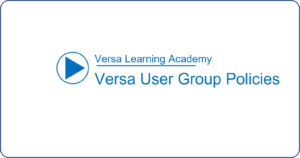 Versa User Group Policies