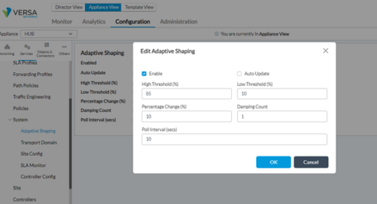 Adaptice Shaping Dynamic Congestion Management and Adaptive Shaping